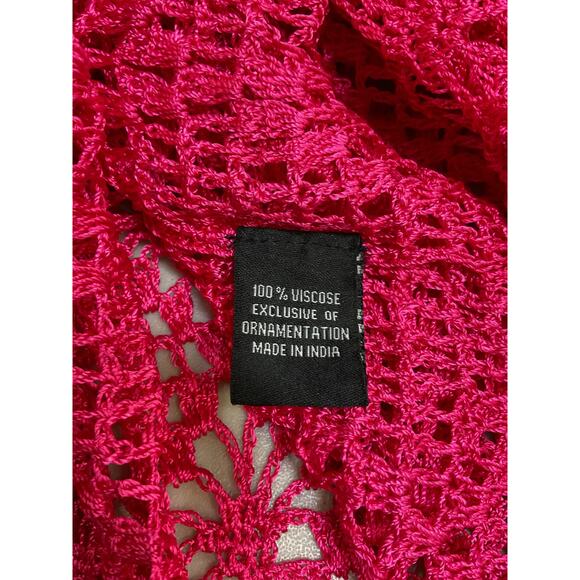 Ser.O.Ya 'Allison' Pink Viscose Crochet Cardigan Size XS / S - NWT - Picture 3 of 5
